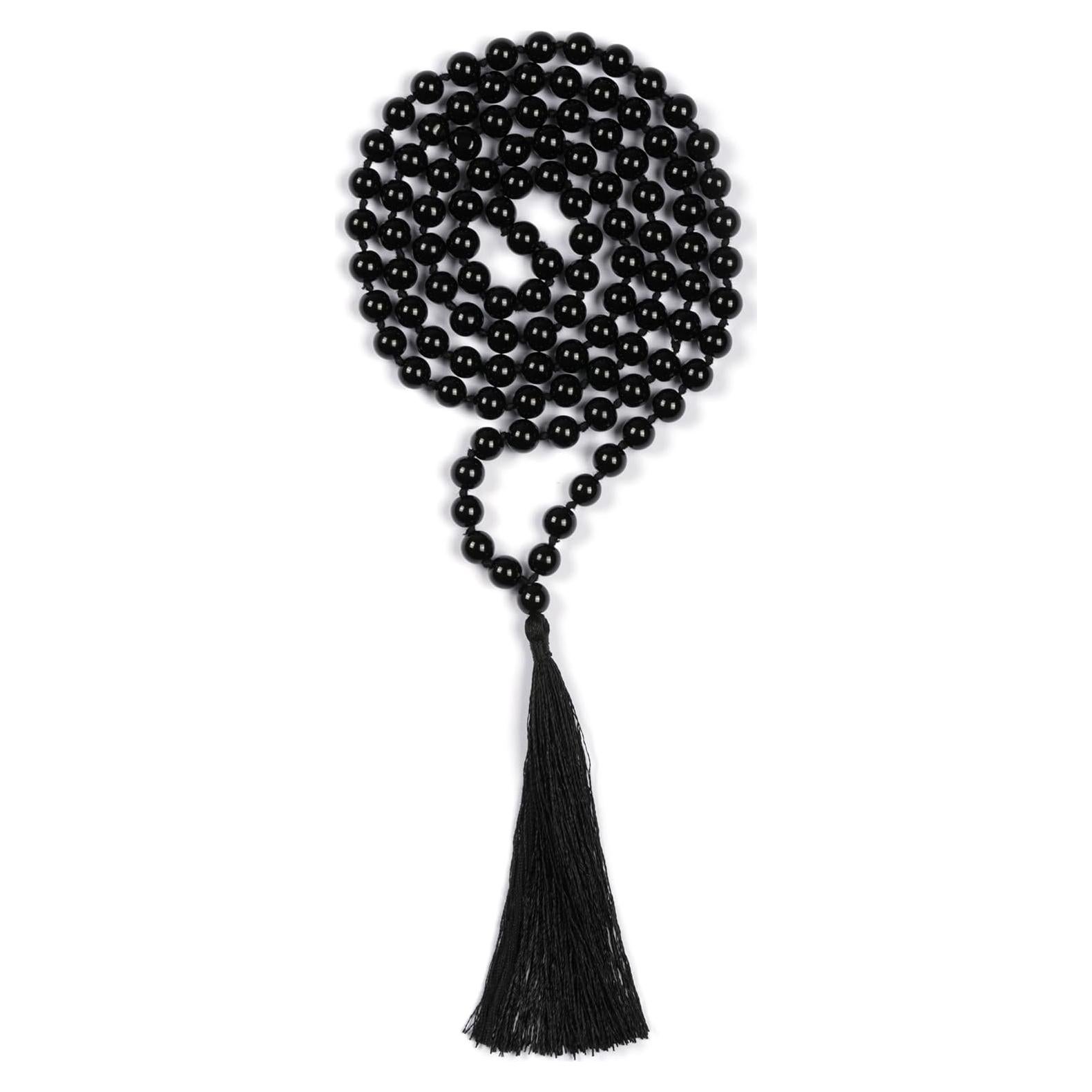 Mala de Oración 108 Cuentas Tourmalina Negra Natural
