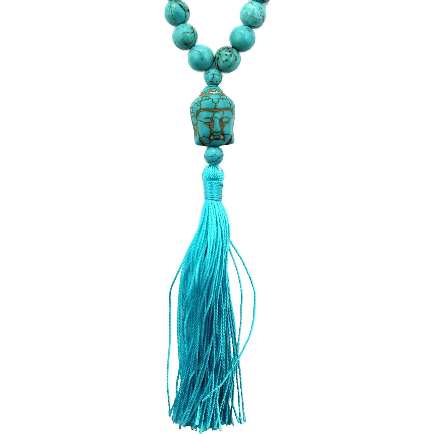 Pulsera Mala Liuanan 108 Cuentas 8mm Turquesa Natural