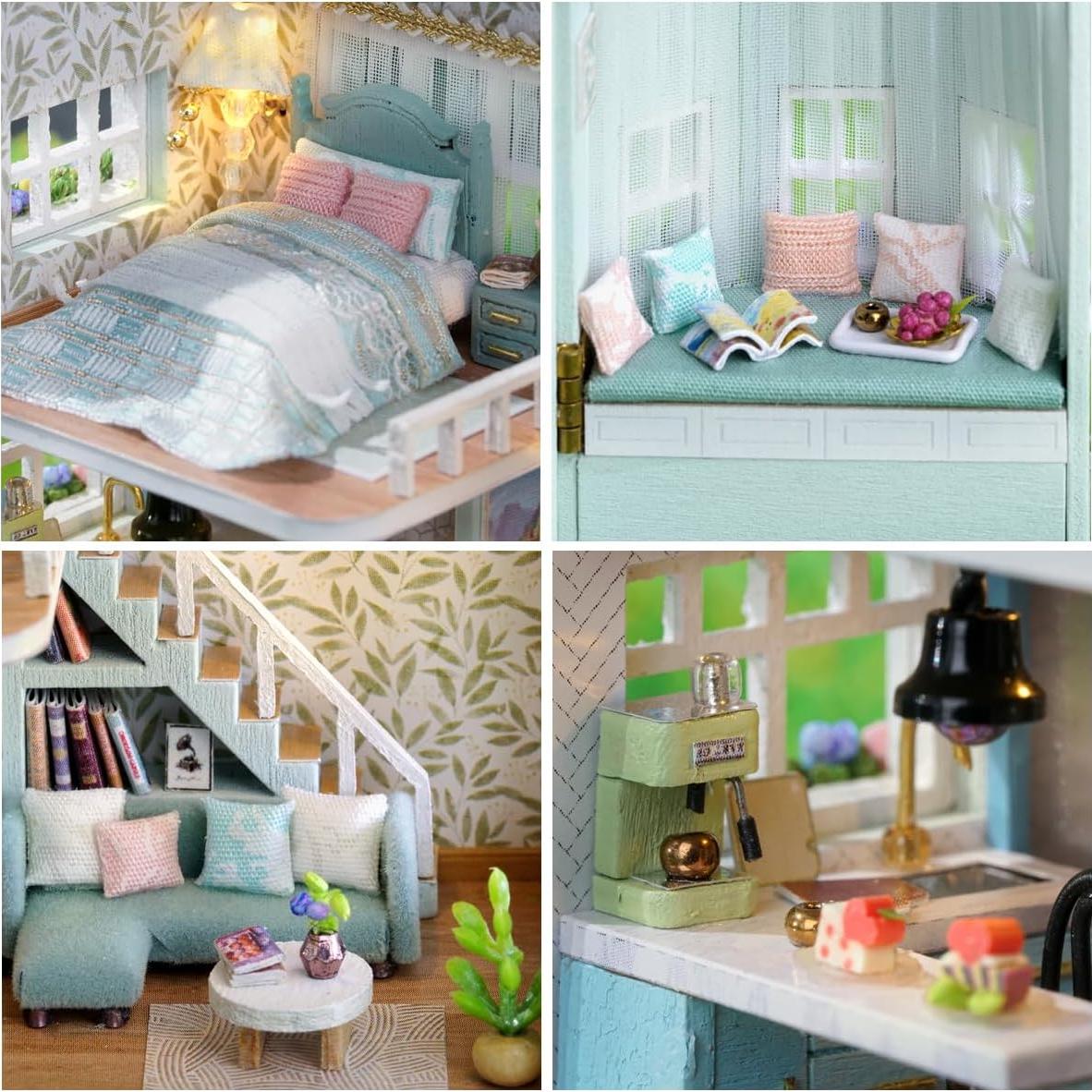 Kit Casa Miniatura DIY CUTEROOM Mansi&oacute;n C&aacute;lida con Muebles