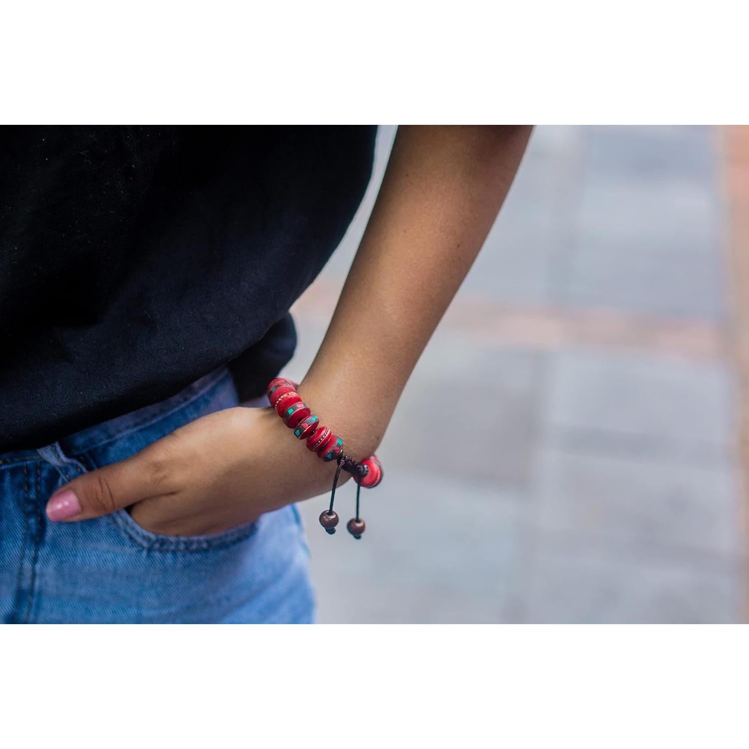 Mala de Muñeca Budista Tibetano Hecho a Mano - Hueso de Yak