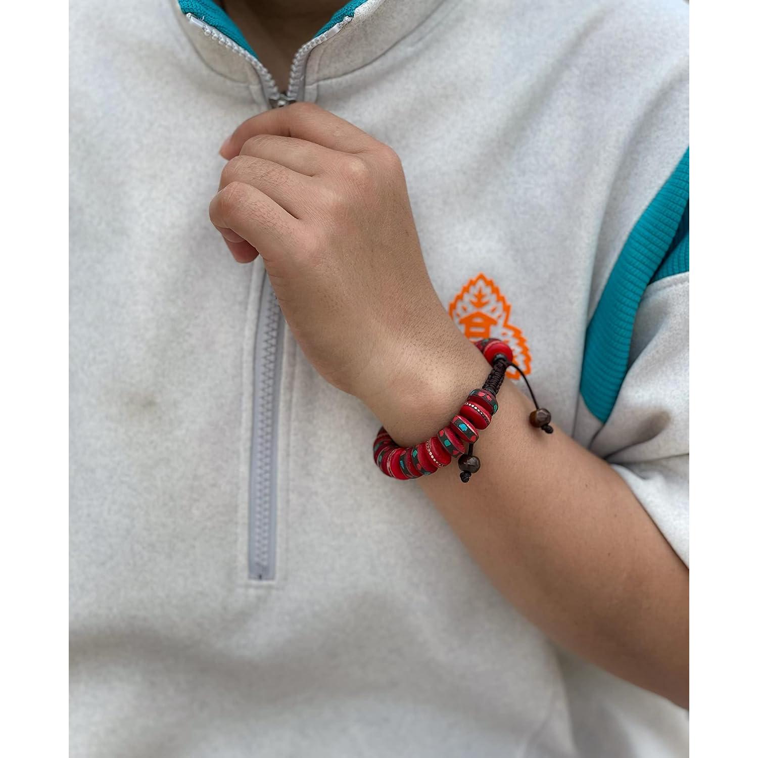 Mala de Muñeca Budista Tibetano Hecho a Mano - Hueso de Yak