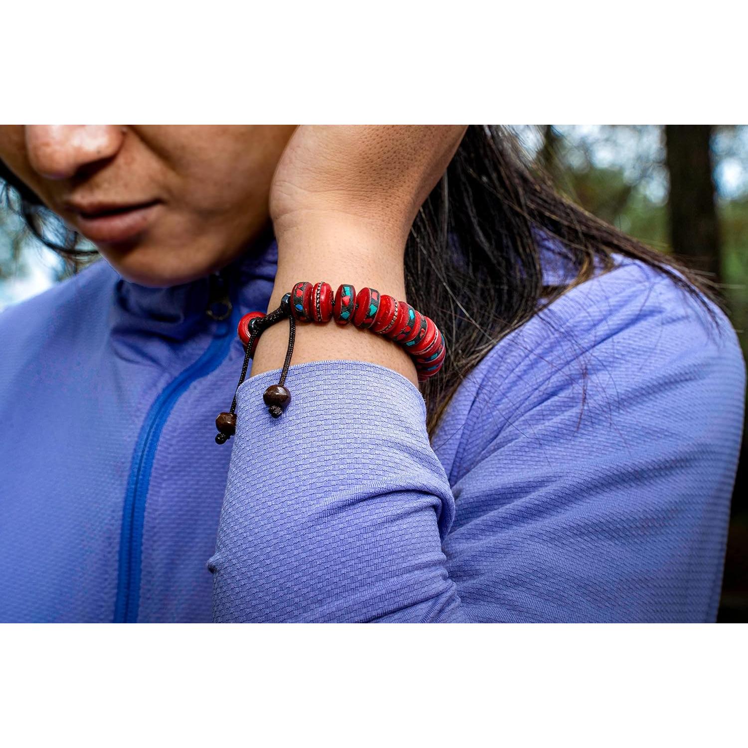 Mala de Muñeca Budista Tibetano Hecho a Mano - Hueso de Yak