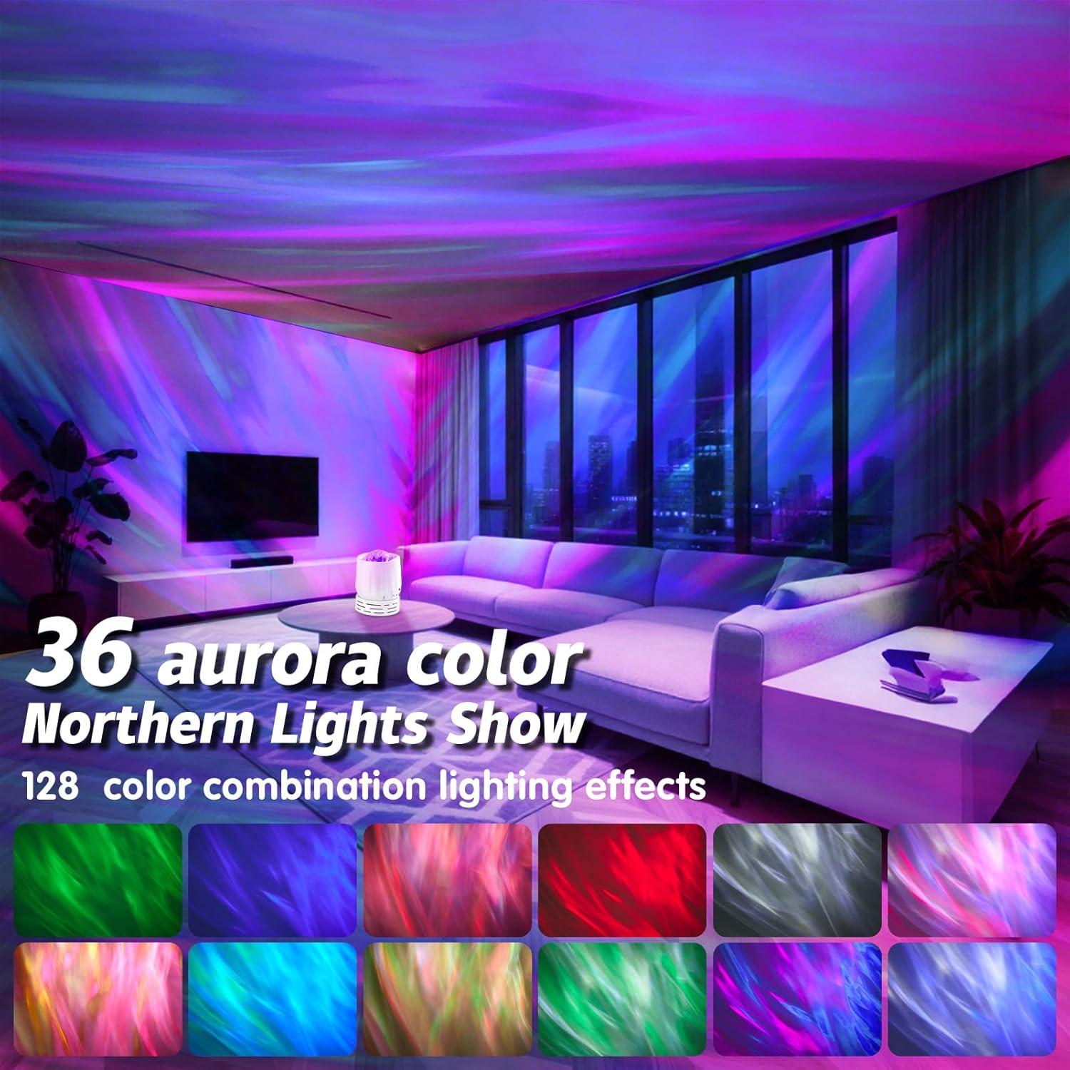 Proyector de Luz Aurora Joytey BL-XK01, 22 Colores, Luz Nocturna