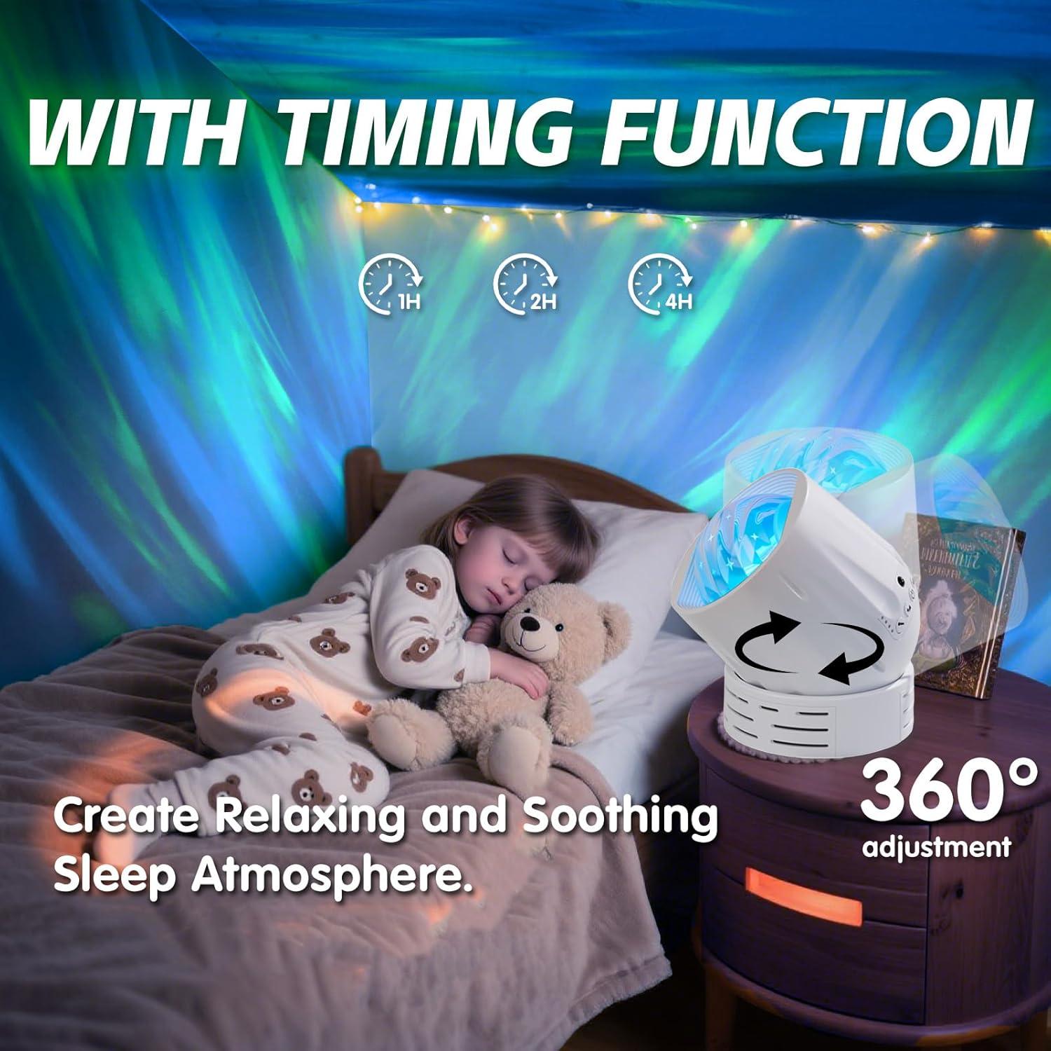 Proyector de Luz Aurora Joytey BL-XK01, 22 Colores, Luz Nocturna