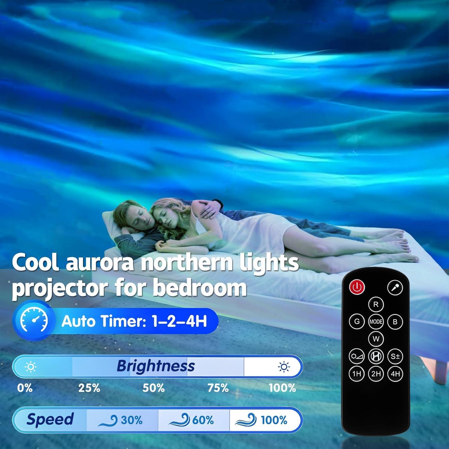 Proyector de Luz Aurora Joytey BL-XK01, 22 Colores, Luz Nocturna