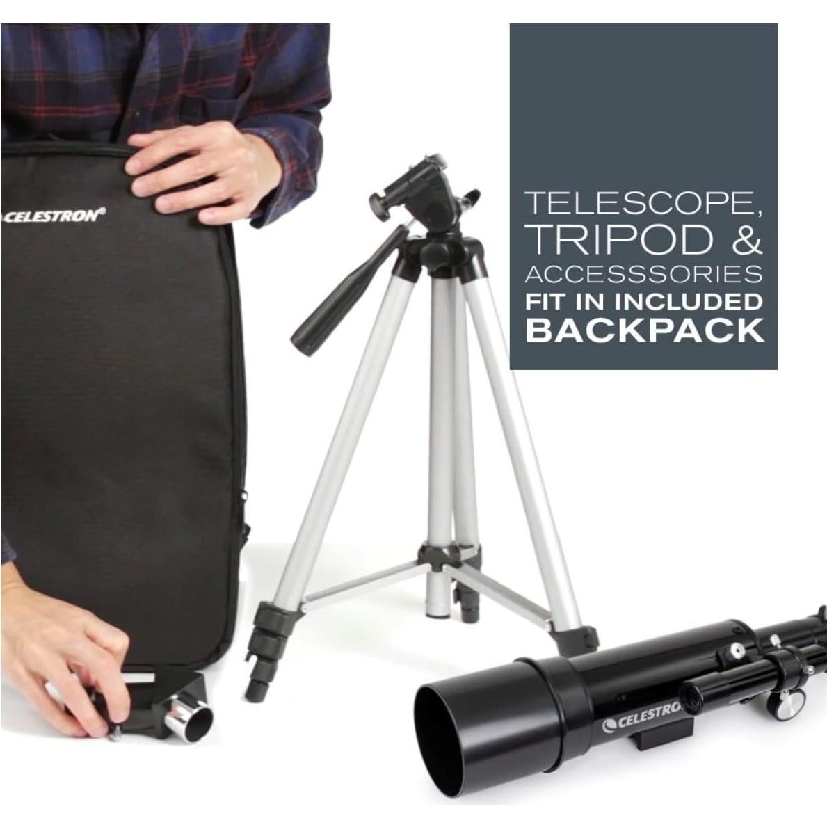 Telescopio Refractor Celestron Travel Scope 60 135x