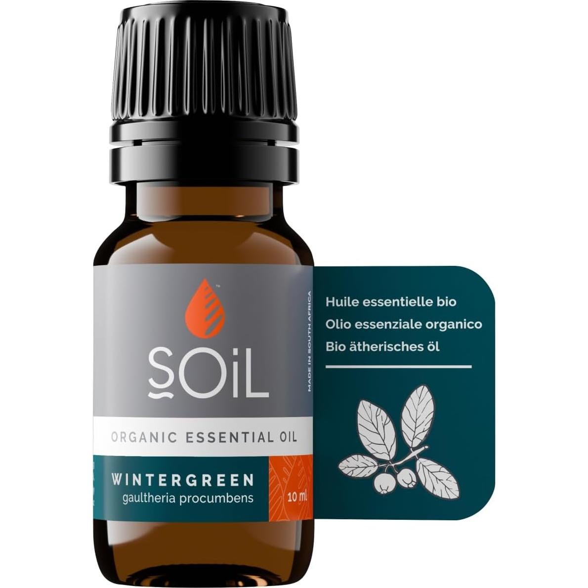 Aceite Esencial de Invierno SOiL Orgánico 10ml - 100% Puro y Natural