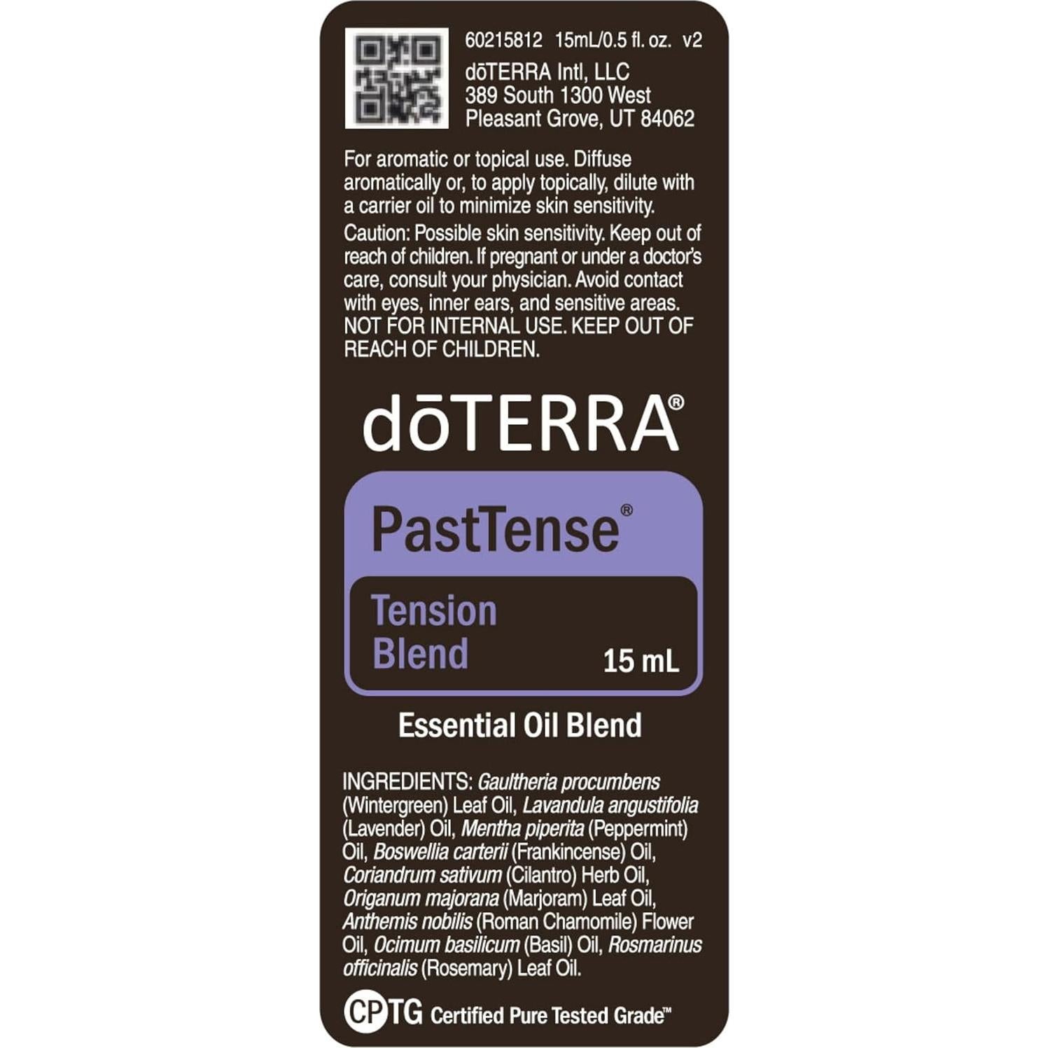 Aceite Esencial doTERRA PastTense 15mL - Mezcla Calmante