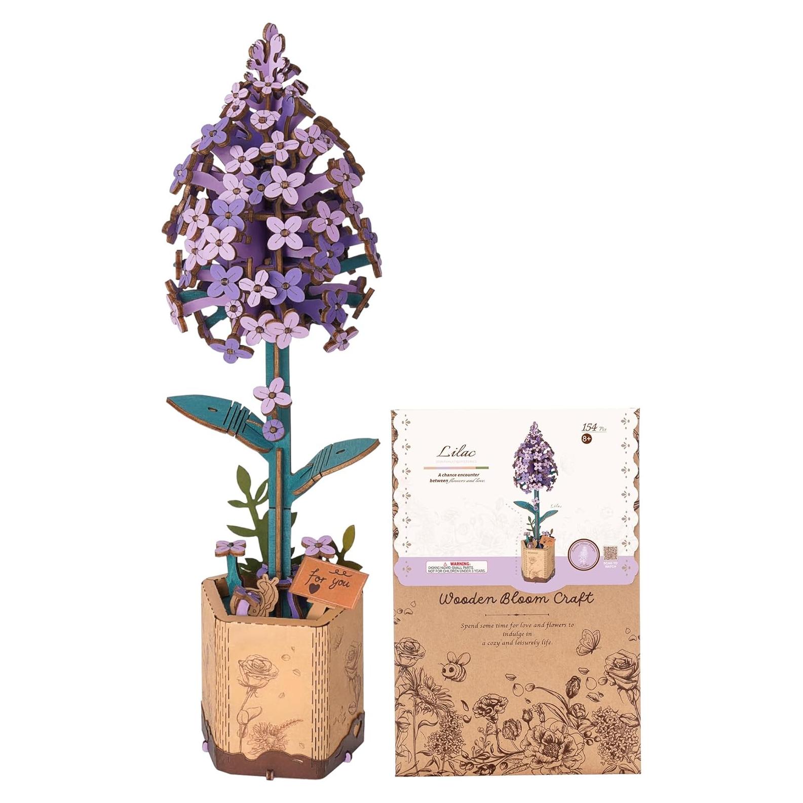 Rompecabezas 3D de Madera Wowood Lila 154 Piezas