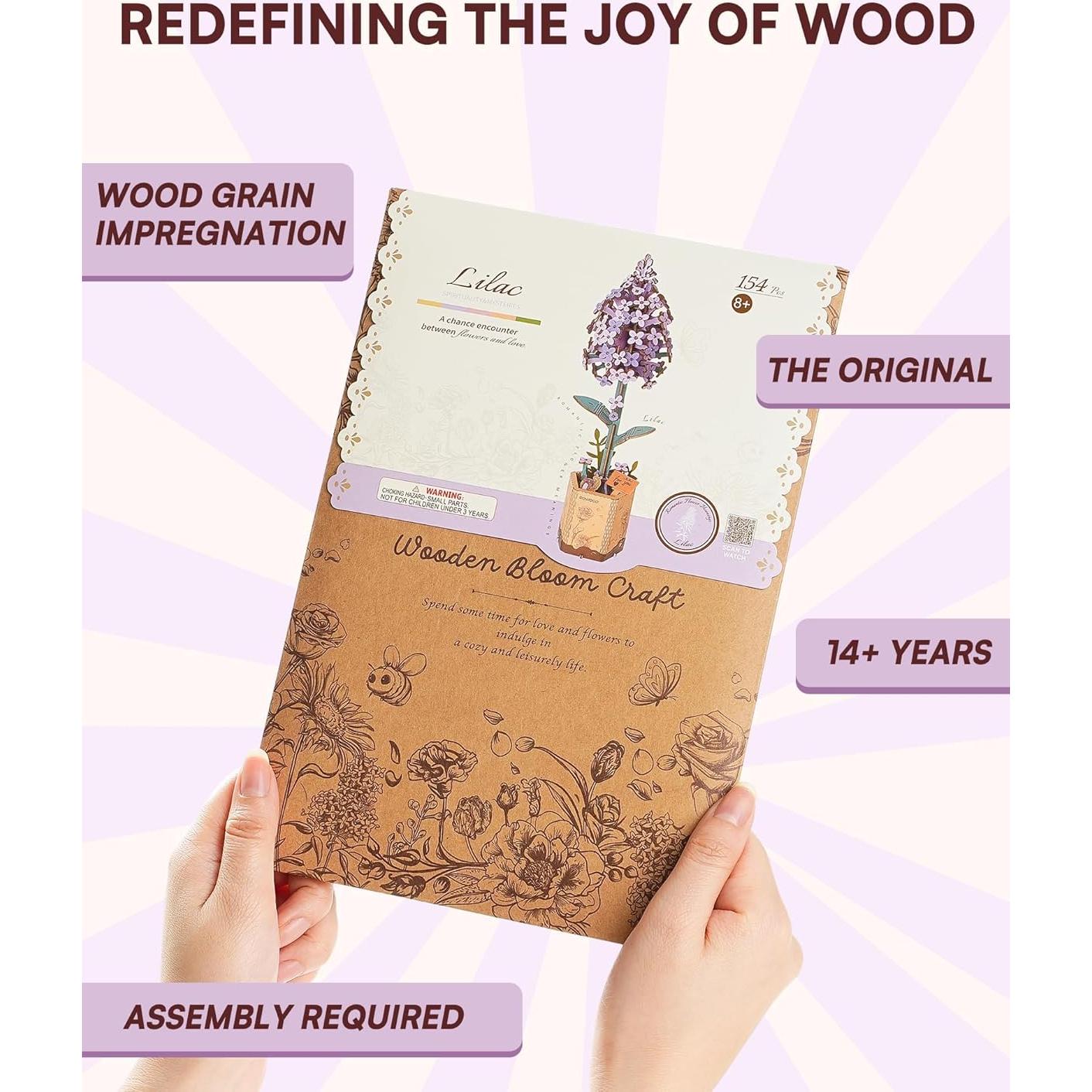 Rompecabezas 3D de Madera Wowood Lila 154 Piezas