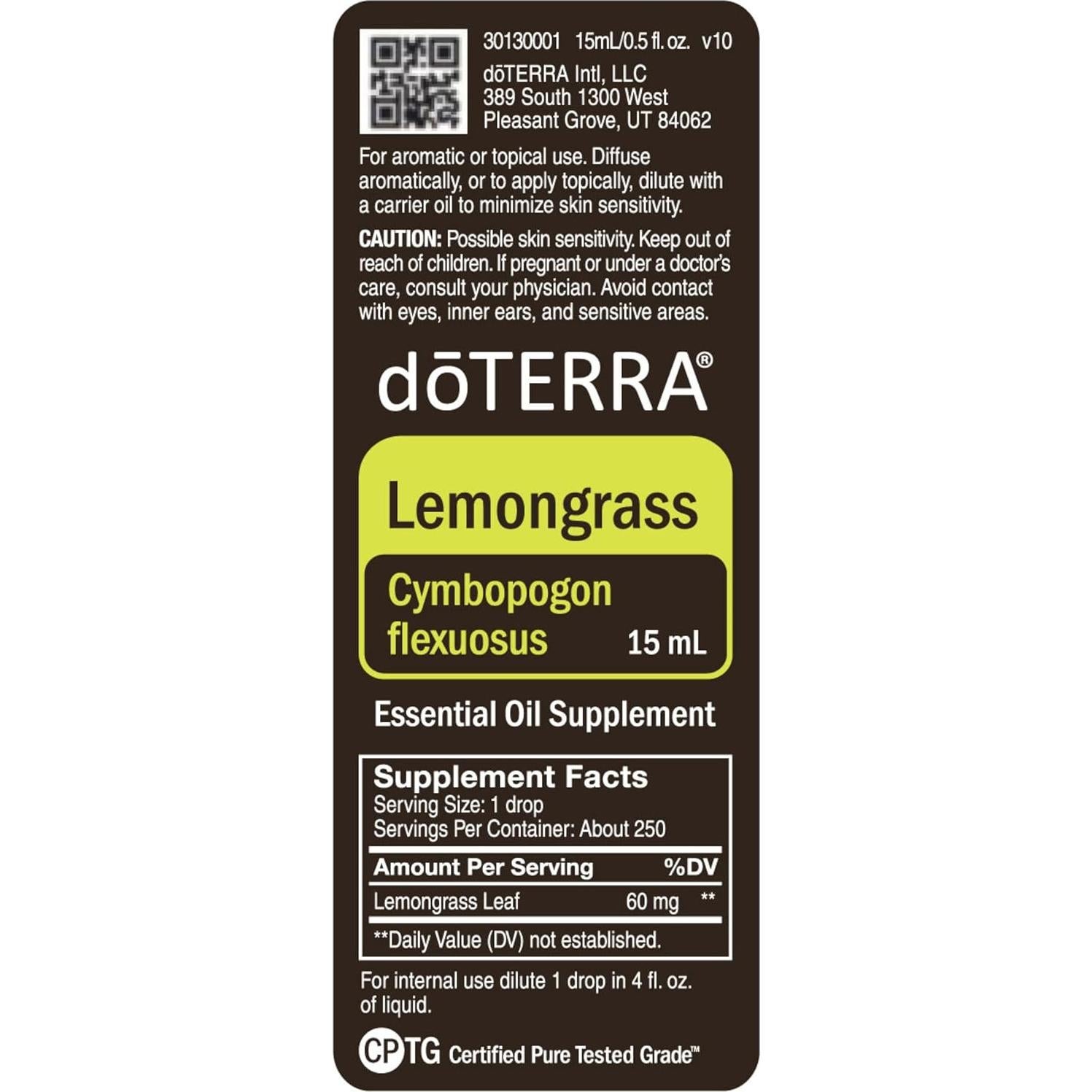 Aceite Esencial de Hierba Limón doTERRA 15 ml - 2 Paquetes