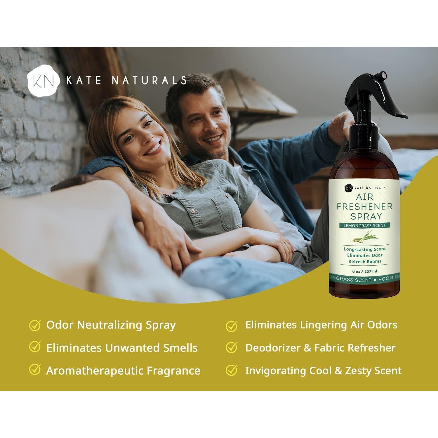 Spray Ambientador Natural Kate Naturals 236.6 ml Hierba Limón