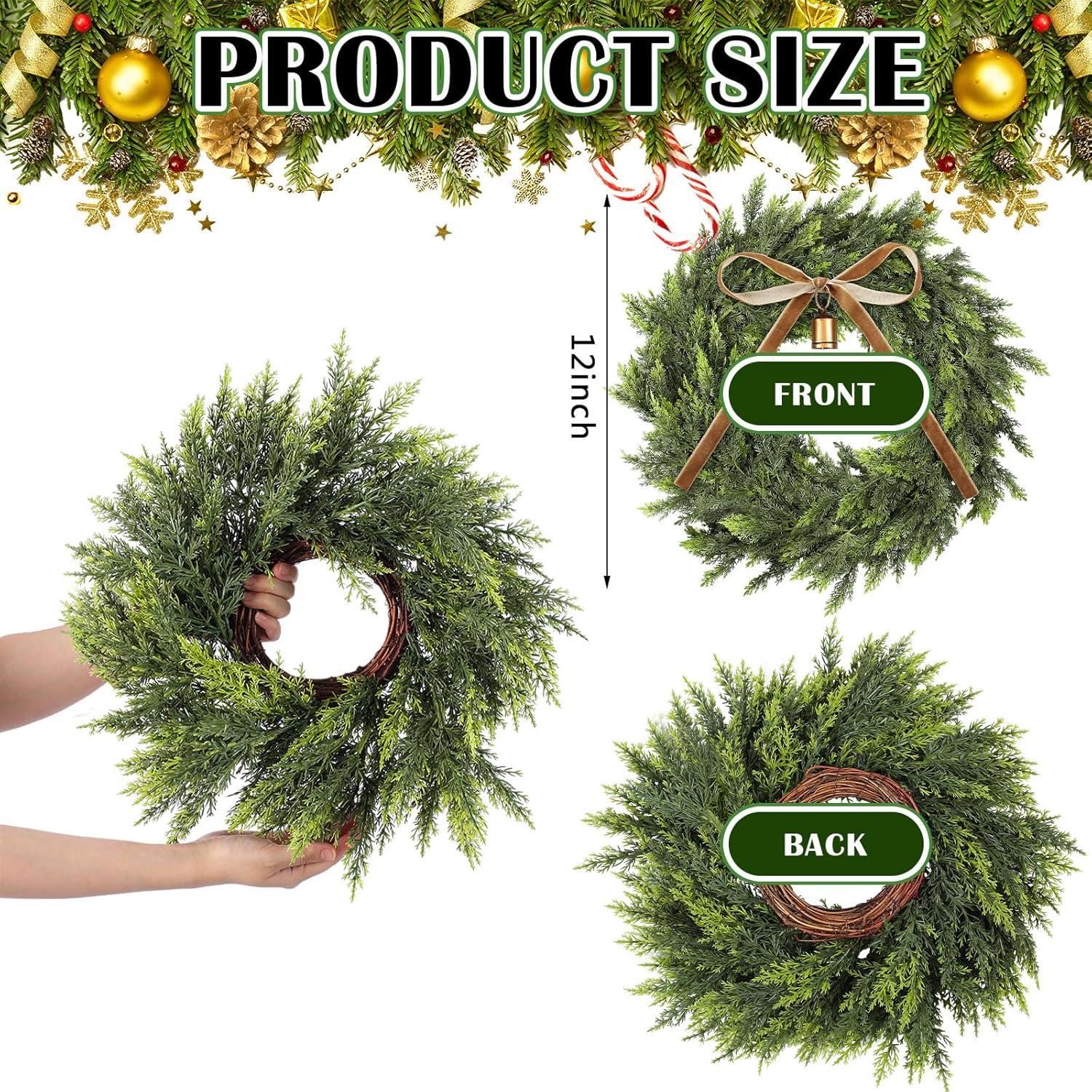 Corona de Navidad de Cedro Dingion 30.48 cm con Campana y Cinta