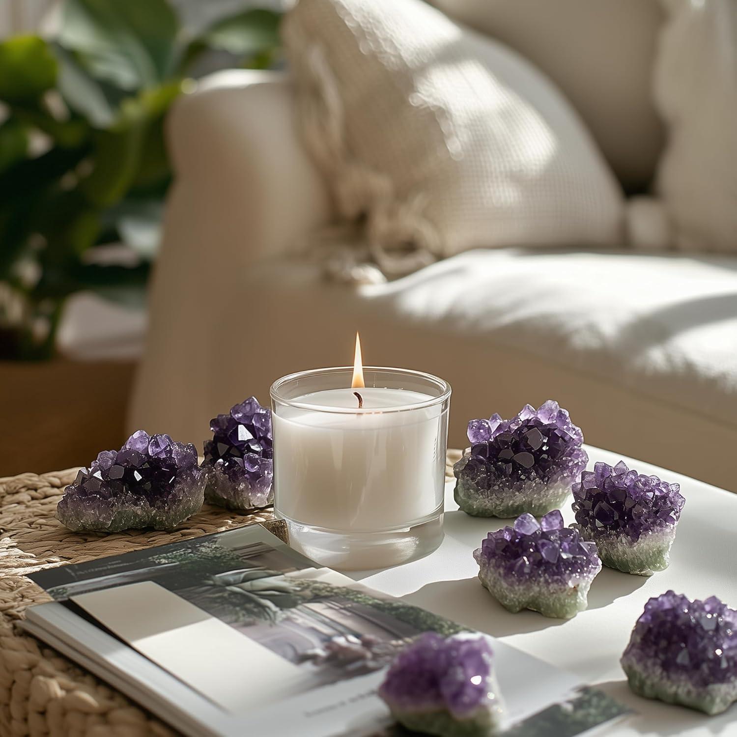 Cristales de Amatista Crudos 2PCS WYJHYZN 0.4-1.5kg Decoración