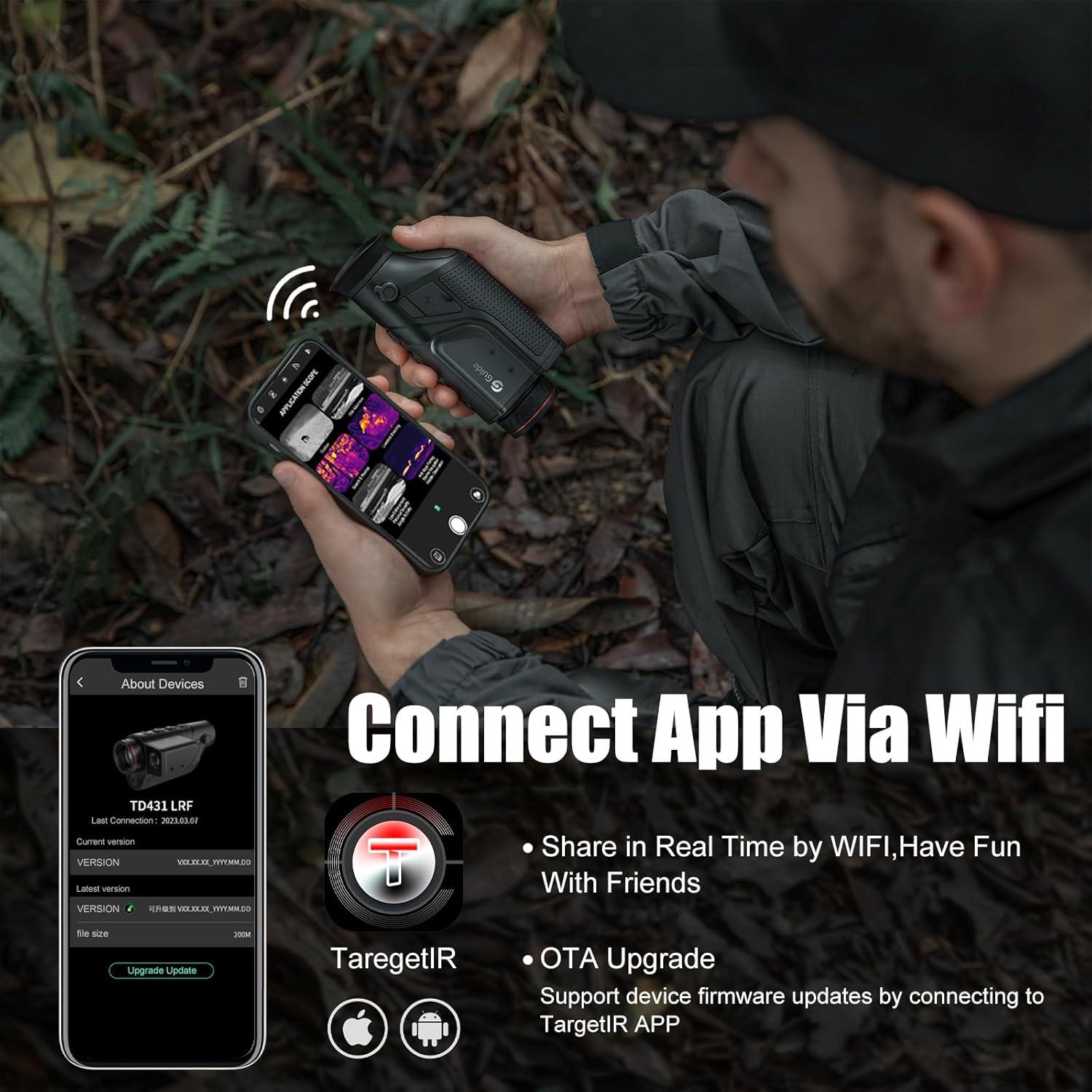 Monóculo Térmico Guide Sensmart TD431, Visión Nocturna 1371m