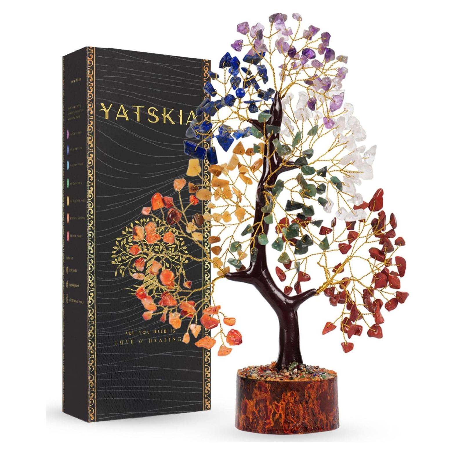 Árbol de Cristal Chakra YATSKIA 25-30 cm Hecho a Mano