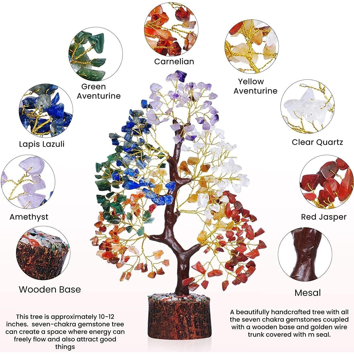 Árbol de Cristal Chakra YATSKIA 25-30 cm Hecho a Mano