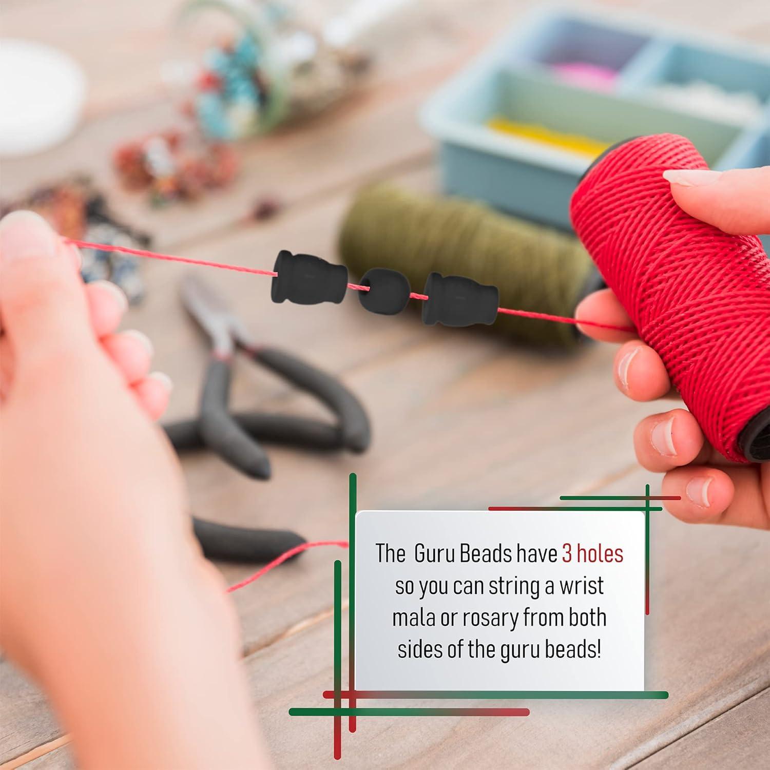 Perlas Guru de Ágata Simulada Mandala Crafts - 10mm 10 Piezas