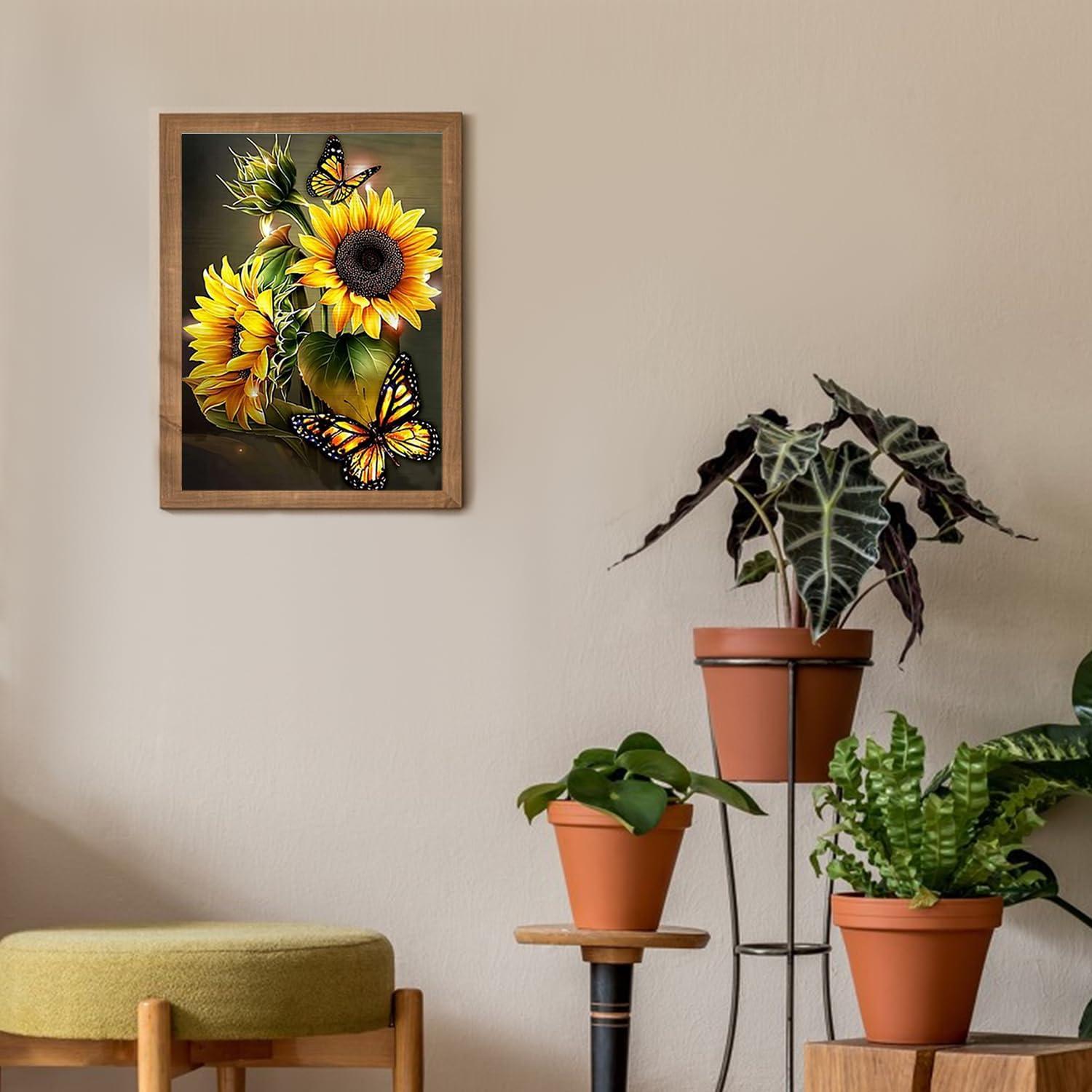 Kit de Pintura de Diamantes DKHDBD 30x40 cm Mariposa Amarilla