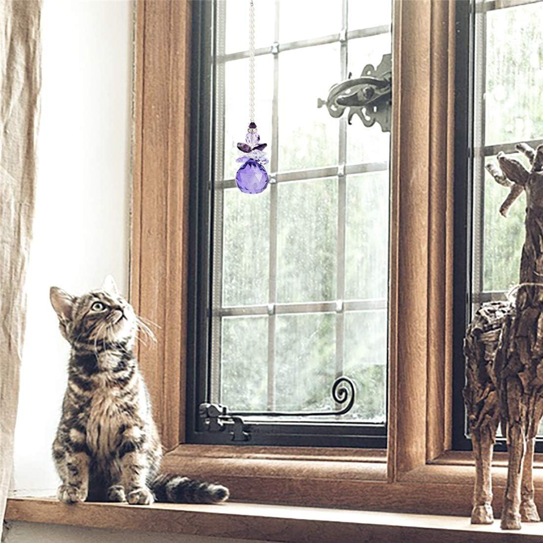 Colgante de Cristal Ángel H&D 18.5 cm Atrapa Rayos Sol Púrpura