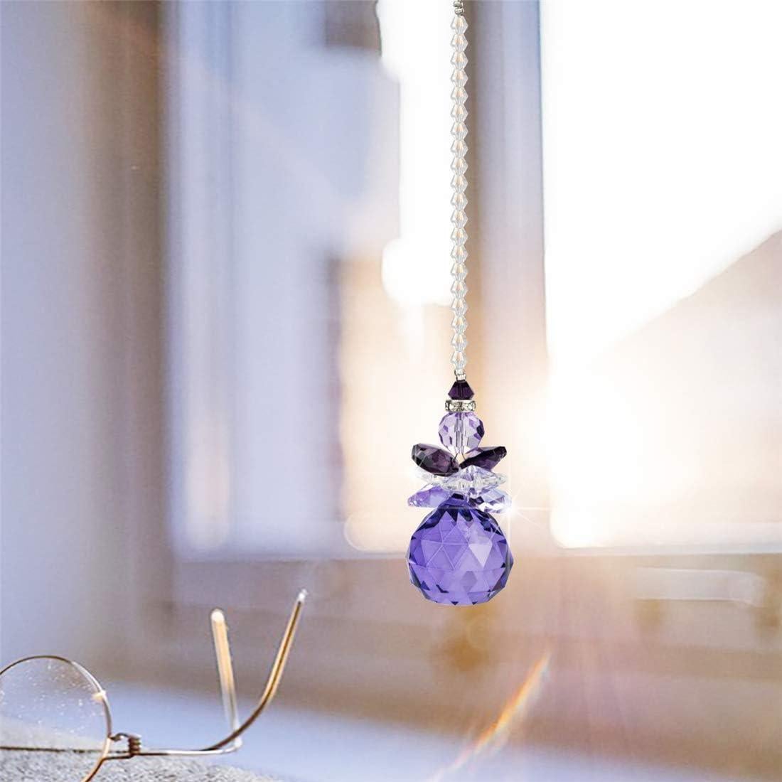 Colgante de Cristal Ángel H&D 18.5 cm Atrapa Rayos Sol Púrpura