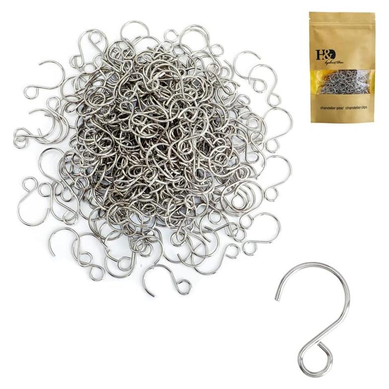 300 Ganchos en S de Acero Inoxidable H&D para Manualidades