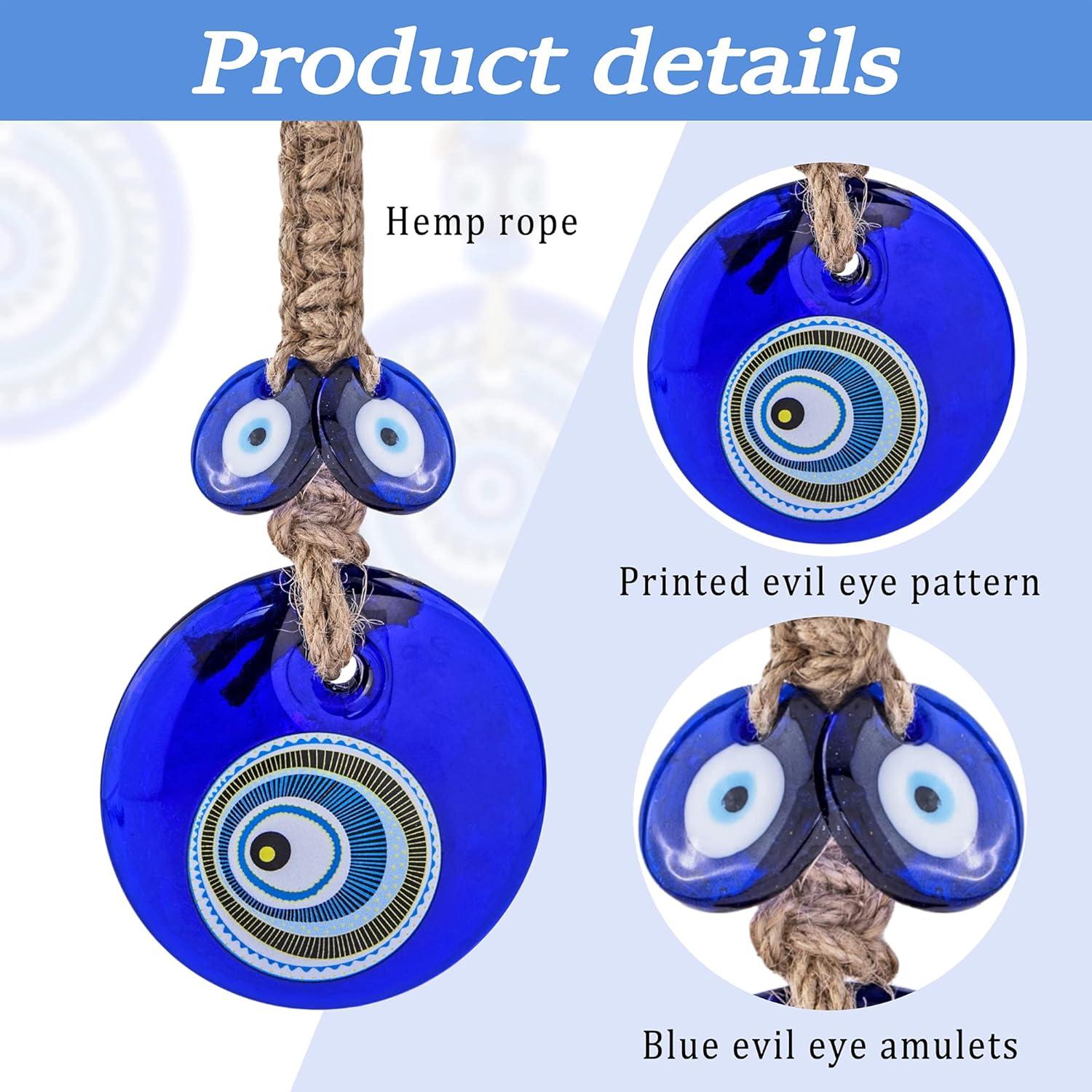 Amuleto Ojo Maligno Nazar de Vidrio 7.87 cm para Decoración