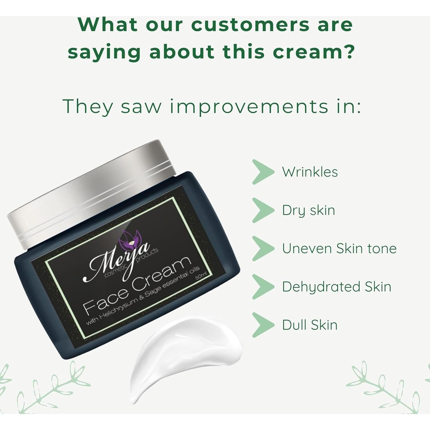 Crema Facial Merja 50ml - Hidratante con Colágeno y Aceites Esenciales