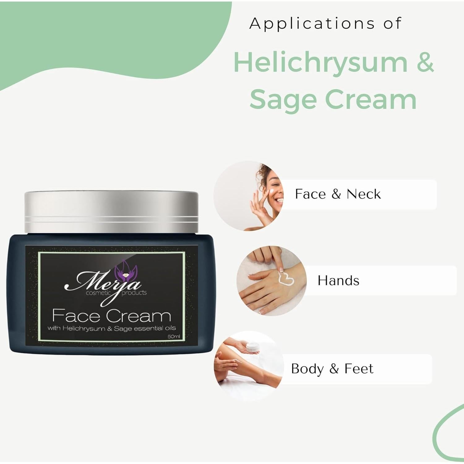 Crema Facial Merja 50ml - Hidratante con Colágeno y Aceites Esenciales