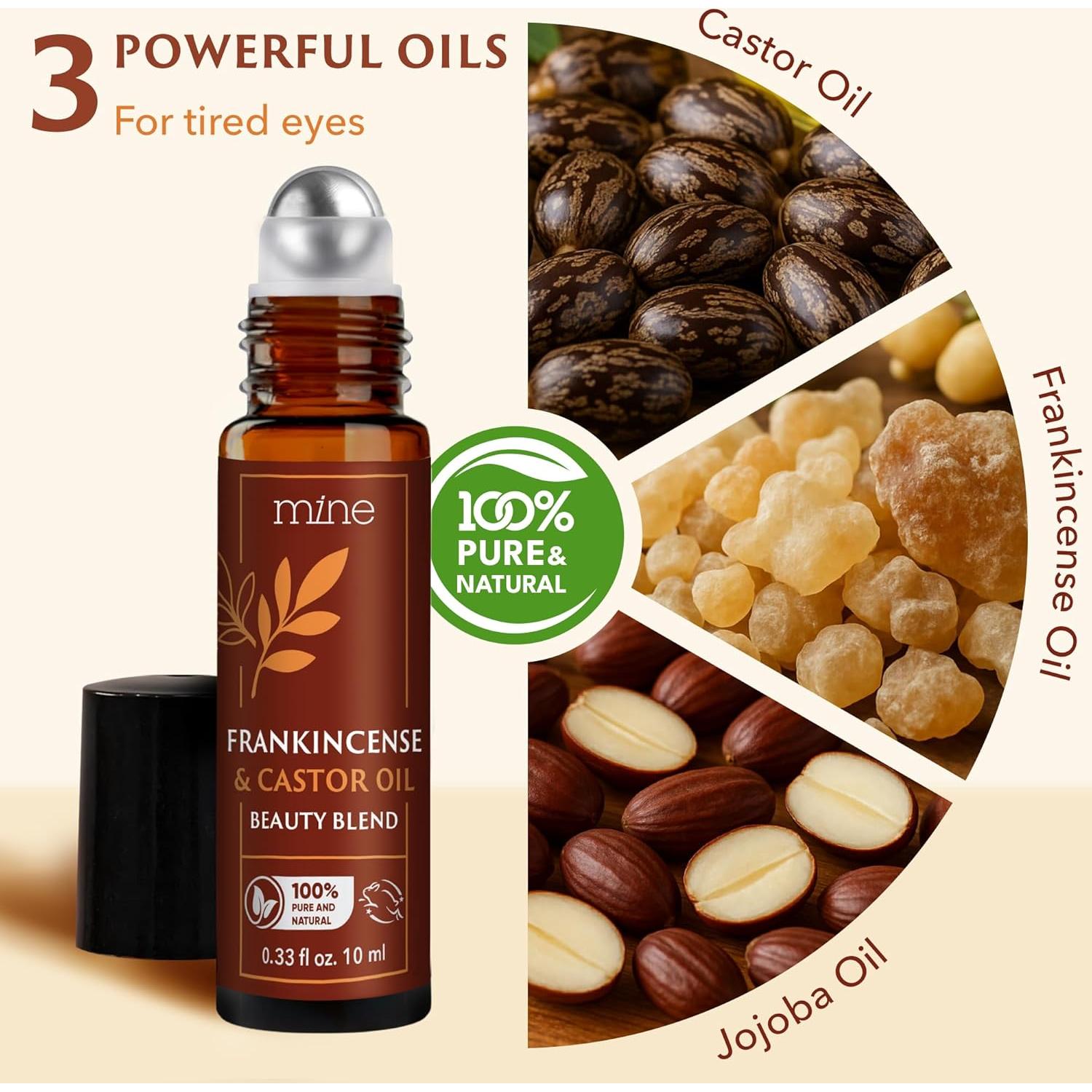 Aceite de Ricino y Incienso Roll On Mine 50g - Hidratante Ojos