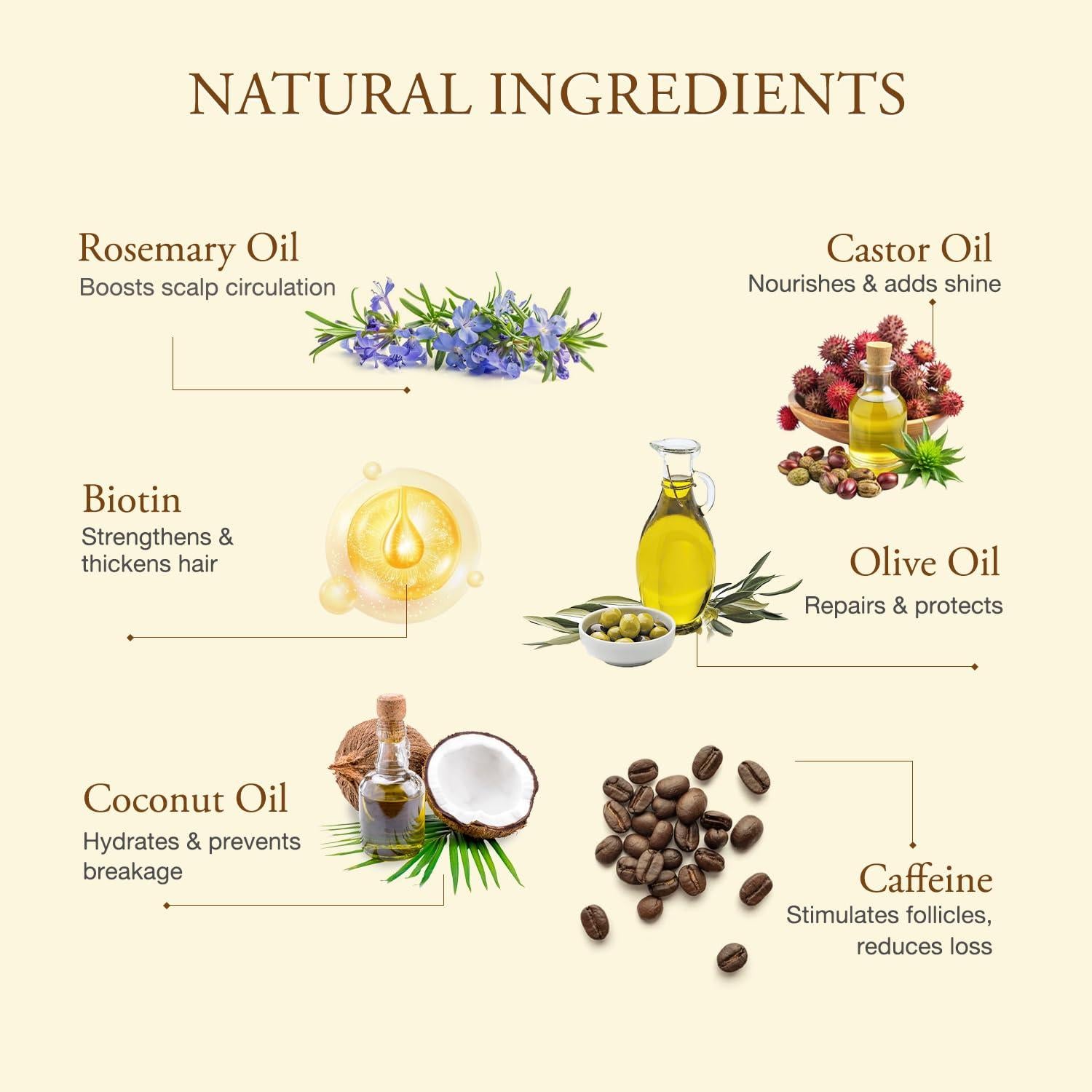 Aceite Crecimiento Cabello Biotina y Romero 50 ml - Tratamiento Anti Pérdida