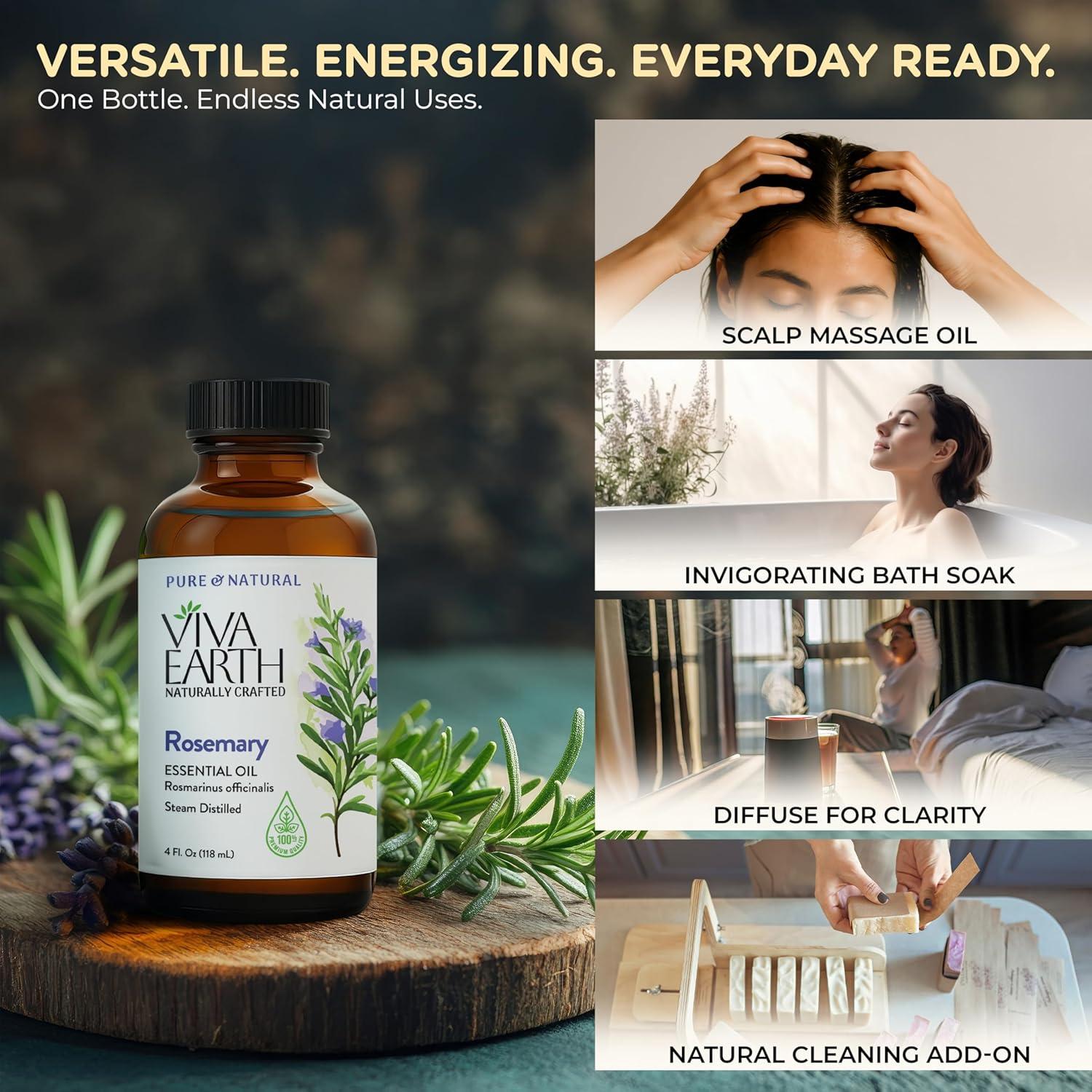 Aceite Esencial de Romero Viva Earth 113.4 ml - Puro y Natural