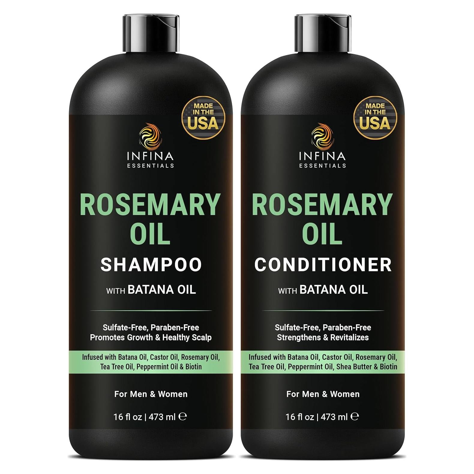 Conjunto Champú y Acondicionador Romero Batana 473 ml Sin Sulfatos