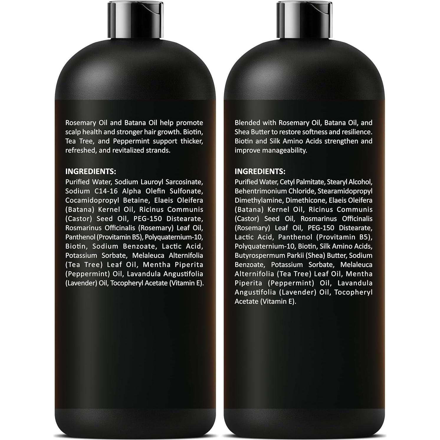 Conjunto Champú y Acondicionador Romero Batana 473 ml Sin Sulfatos