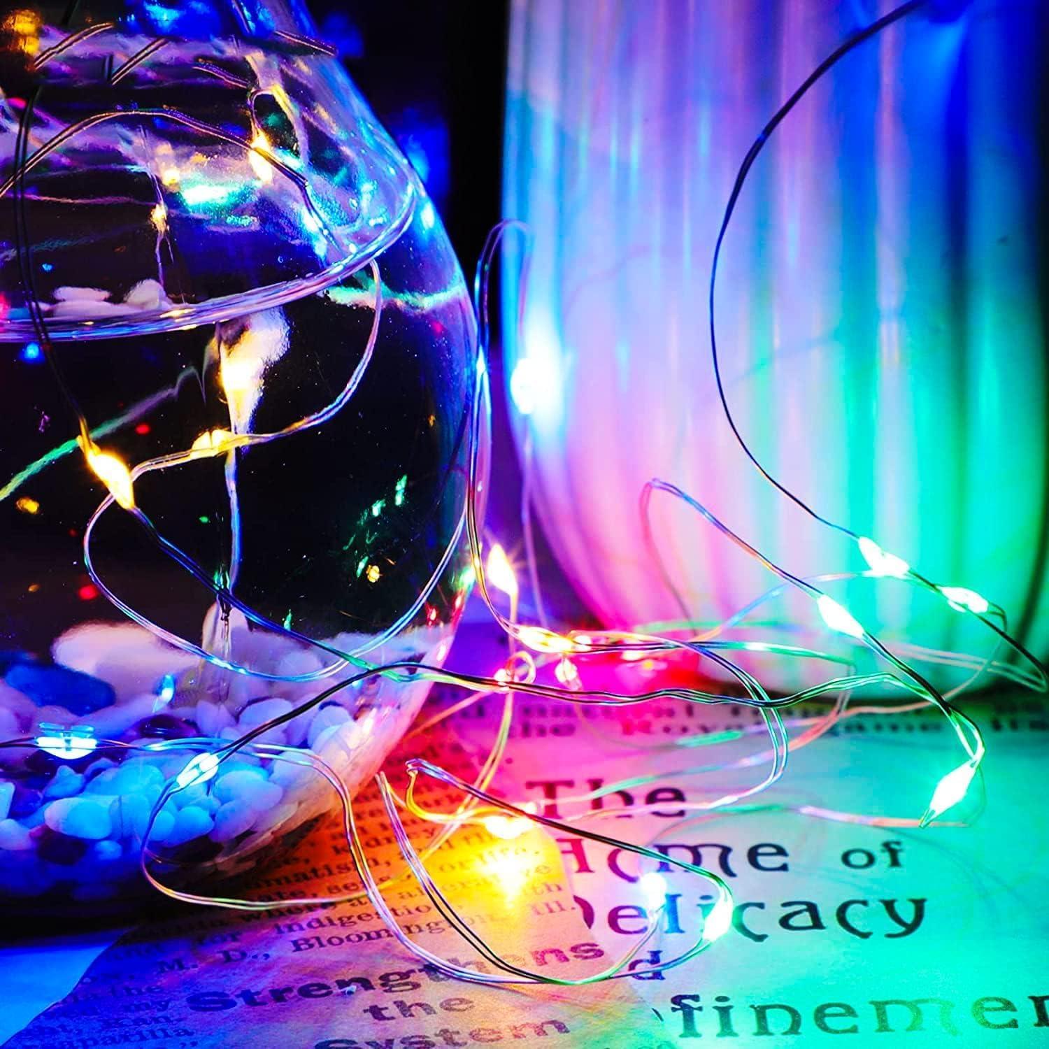 Paquete de 24 luces de hadas LED Revone 20 luces 2.13 m rojas