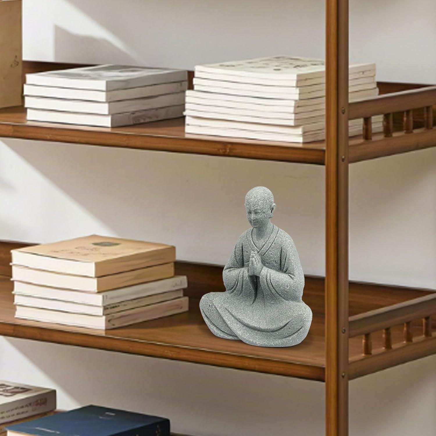 Estatua de Monje Zen BEIZHAN 9.4cm Arenisca Decorativa