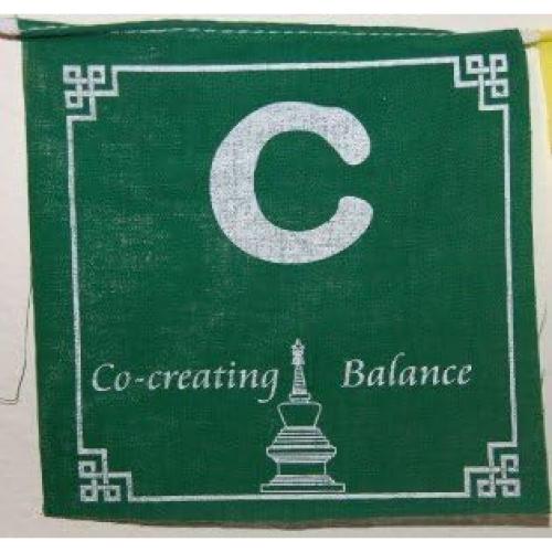 Set de 5 Banderas de Oración Tibetanas 12.7x12.7 cm