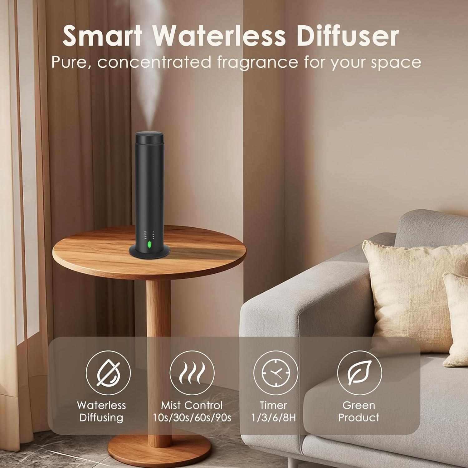 Difusor de Aceite Esencial GMSYSW 200ml Negro para Habitaciones