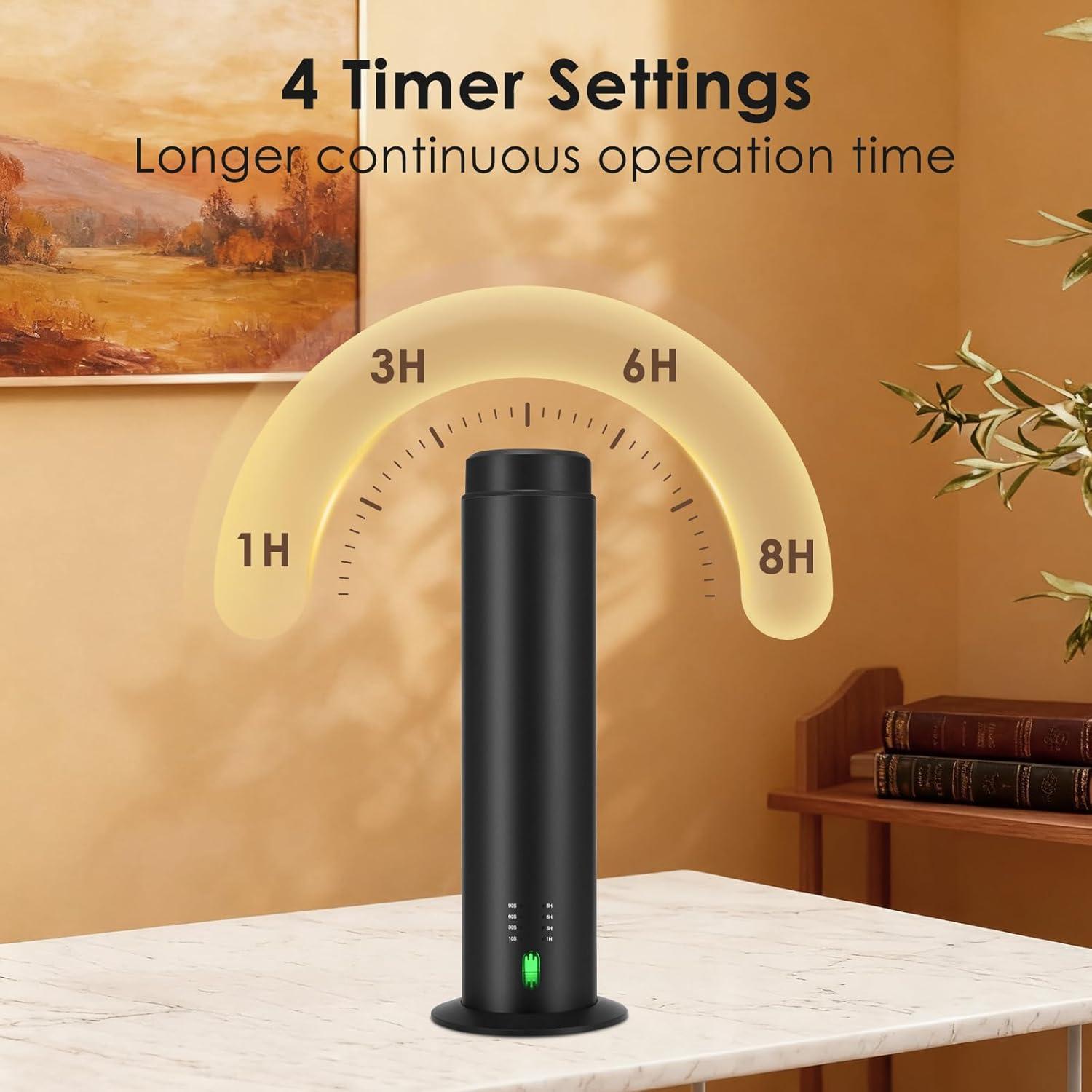 Difusor de Aceite Esencial GMSYSW 200ml Negro para Habitaciones