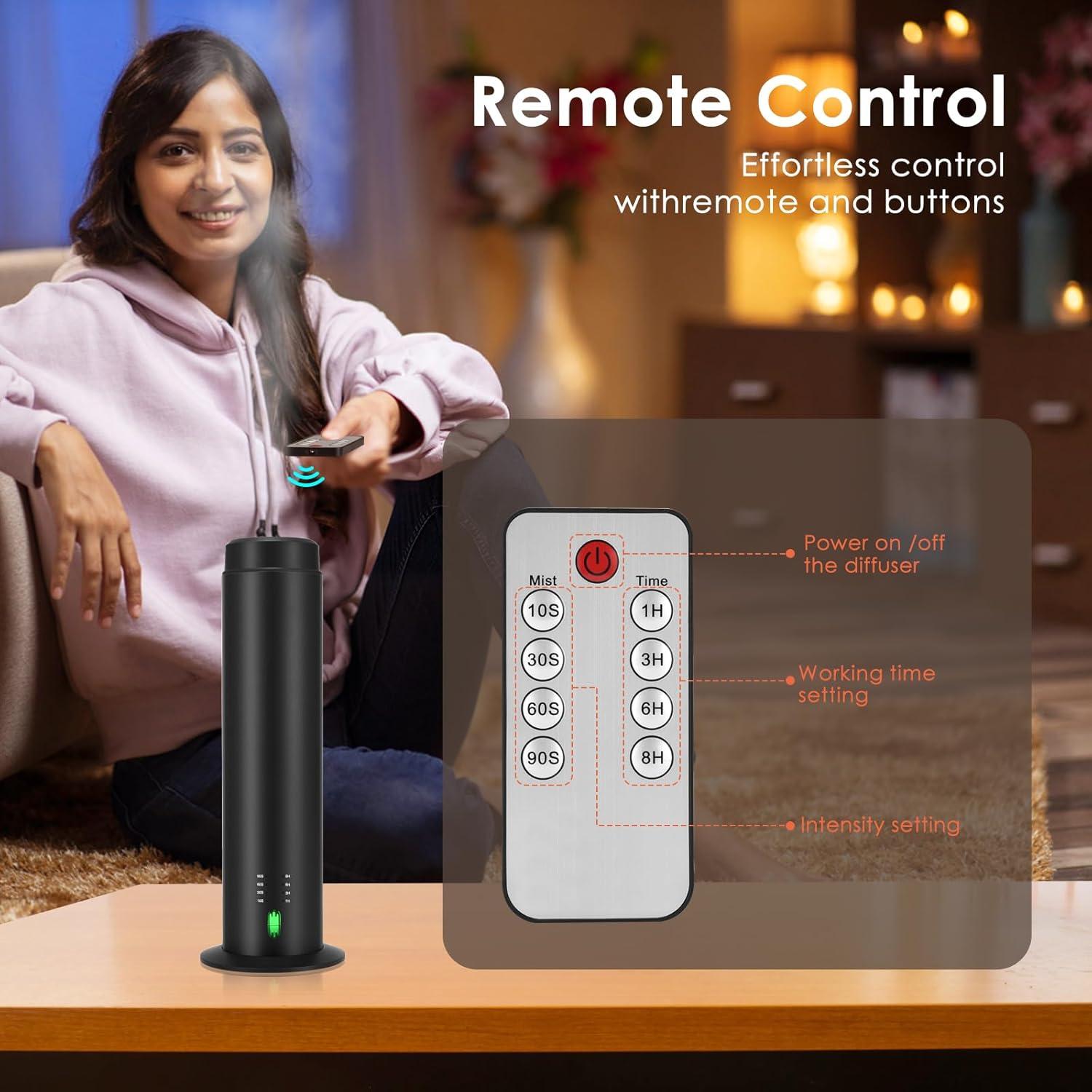 Difusor de Aceite Esencial GMSYSW 200ml Negro para Habitaciones