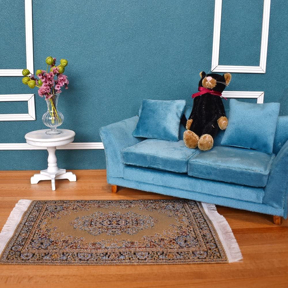 Alfombras Miniatura iLAND Vintage 15x10 cm para Casa de Muñecas