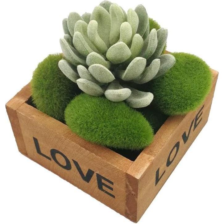 40 Piezas Rocas de Musgo Artificial Verde Decorativas