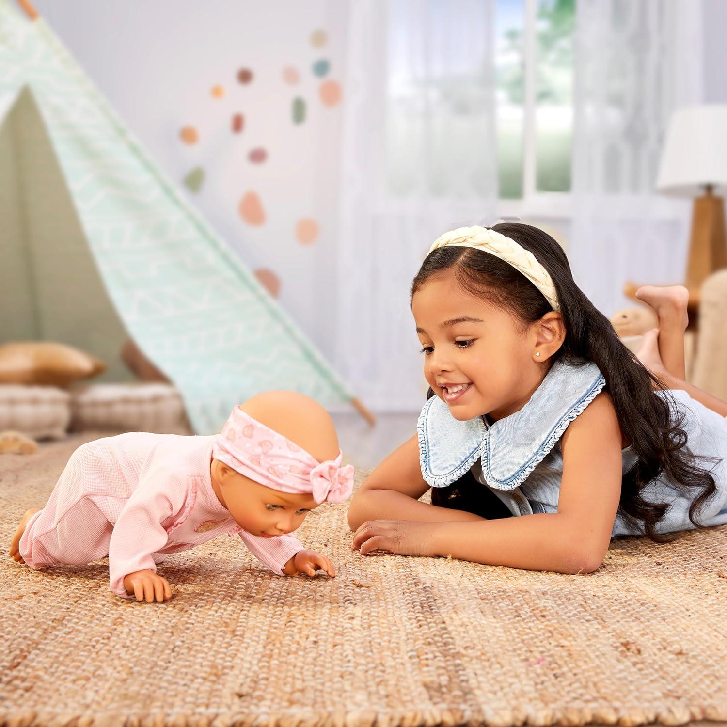 Muñeca Bebé Nacido Aprende a Caminar Olivia - Ojos Grises-Verdes