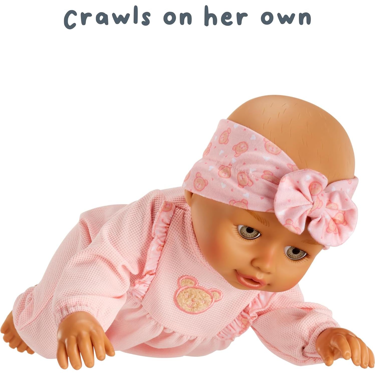 Muñeca Bebé Nacido Aprende a Caminar Olivia - Ojos Grises-Verdes