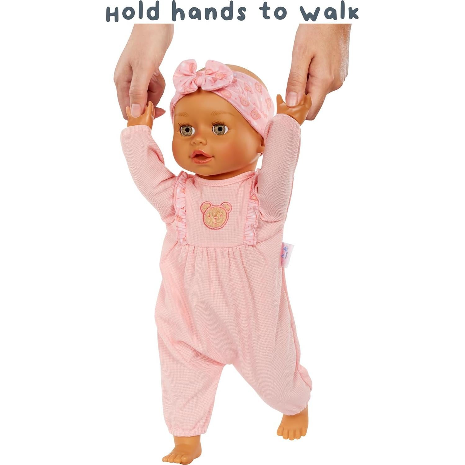Muñeca Bebé Nacido Aprende a Caminar Olivia - Ojos Grises-Verdes