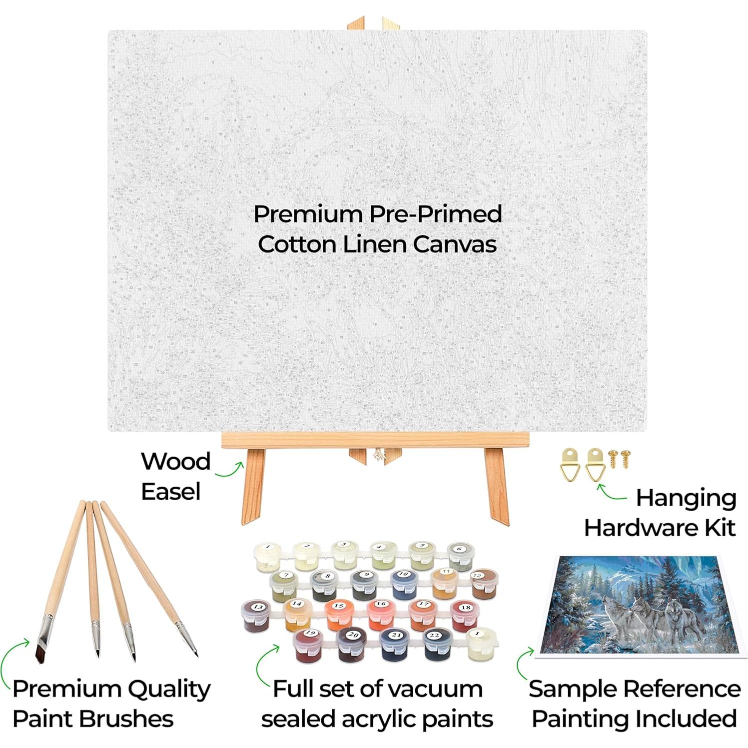 Kit de Pintura por Números Ledgebay 30x40 cm Acrílica