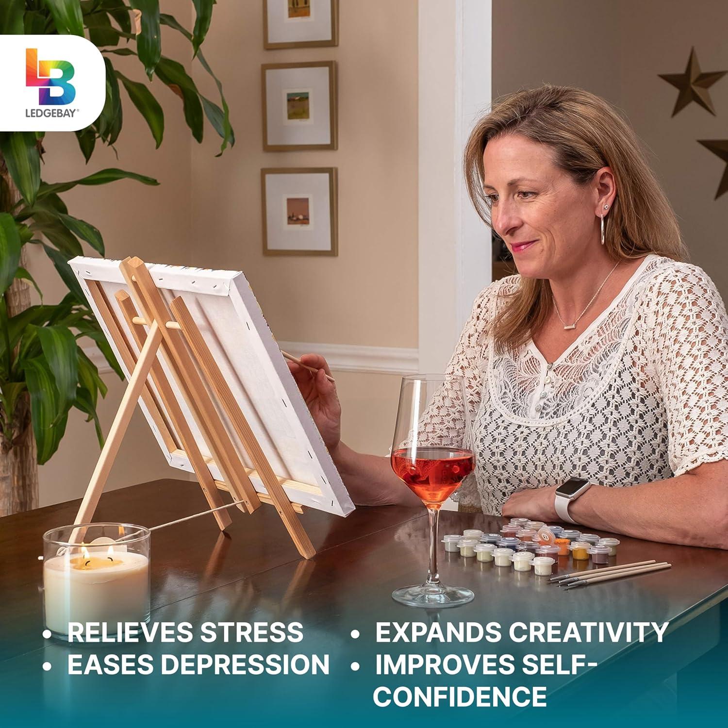 Kit de Pintura por Números Ledgebay 30x40 cm Acrílica