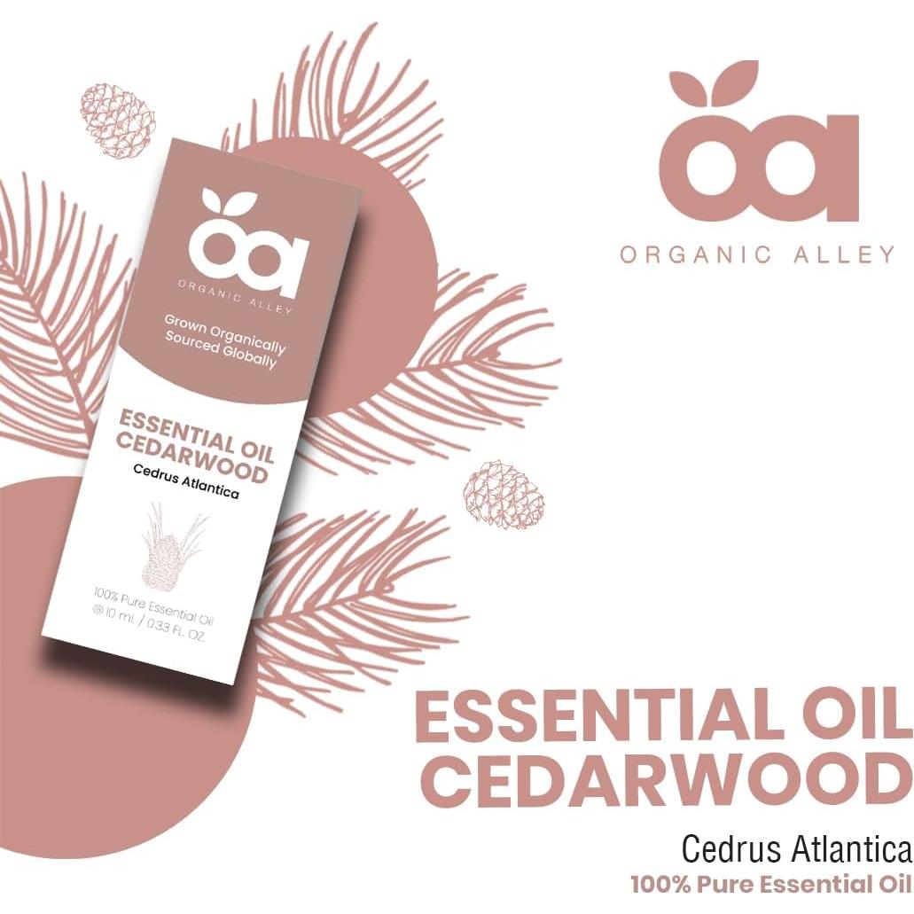 Aceite Esencial de Madera de Cedro Organic Alley 10 ml Puro
