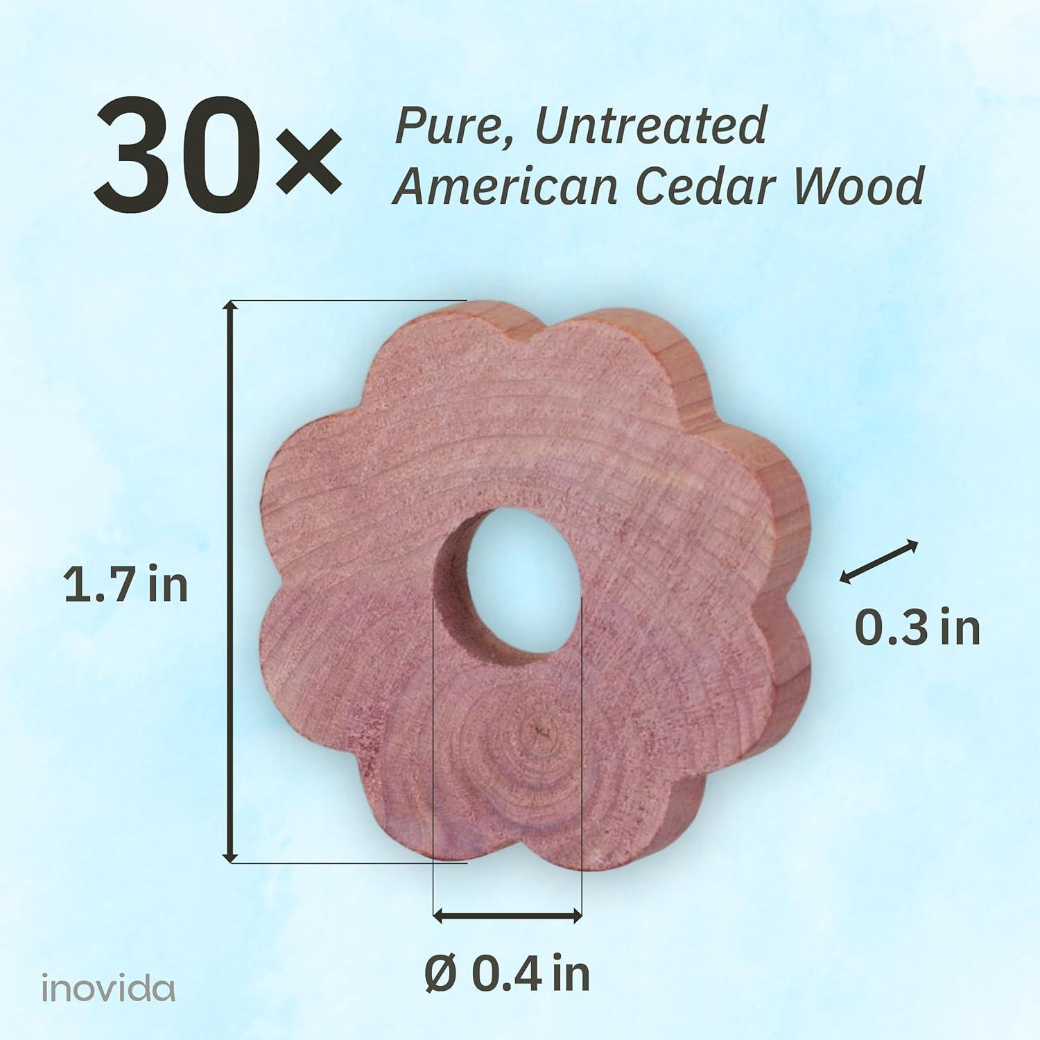 30 Anillos de Madera de Cedro Americano - Ambientador Natural