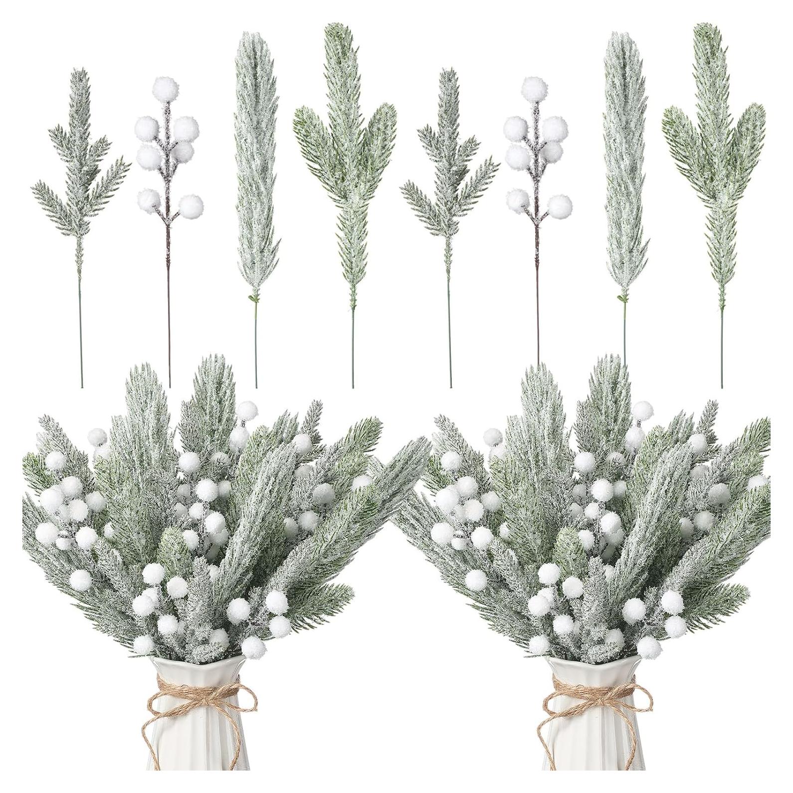Ramas Nevadas Artificiales Giegxin 65 Pcs para Decoración Navidad